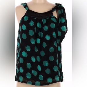 Jade Melody Tam Women Black Sleeveless Blouse medium polka dot black